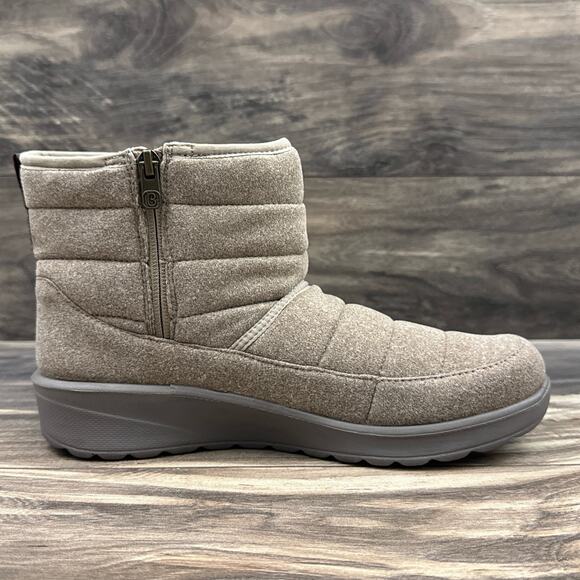 NIB Bzees Glacier 9M Zipper Comfort Ankle Boots Booties Taupe - Picture 6 of 12